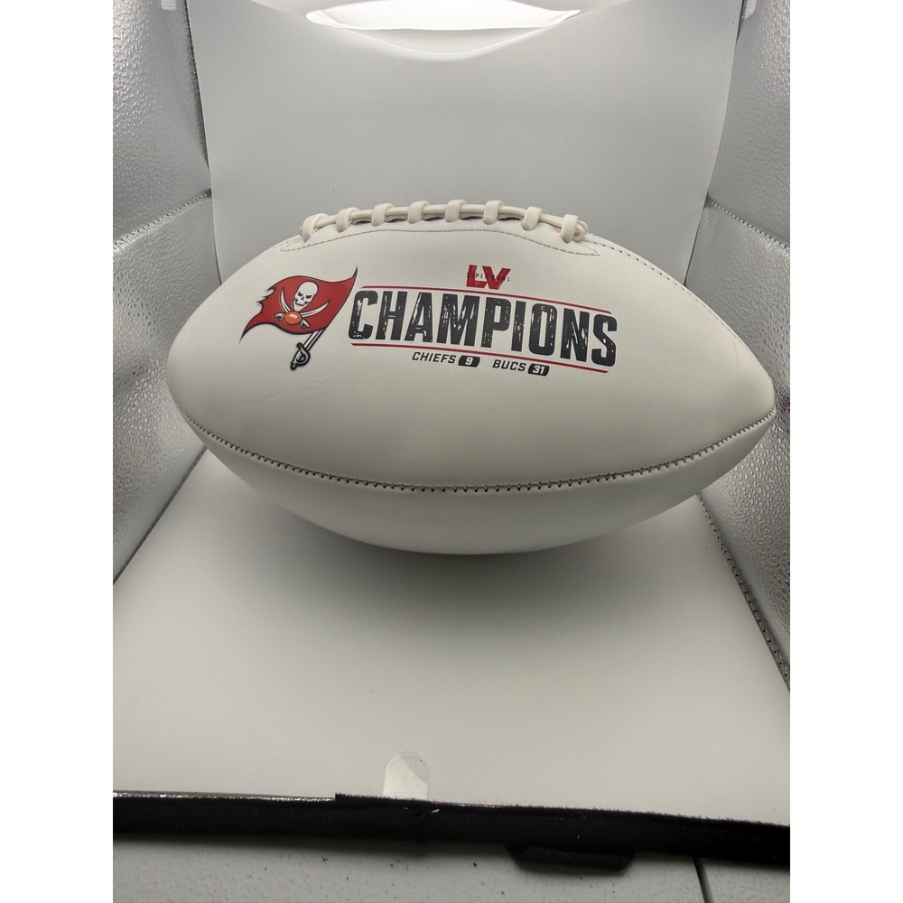 Tampa Bay Buccaneers Super Bowl LV Champions Football Rawlings White Brown